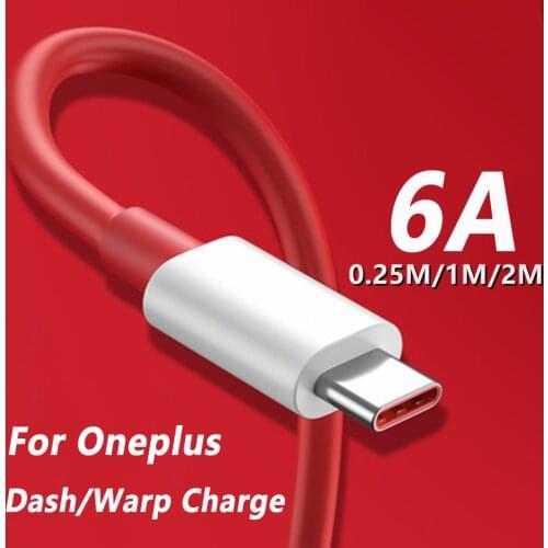 Quick Charge For Oneplus 9 9R Nord 2 N10 CE 5G Warp Charge Type-C Dash Cable 6A Fast Charge One Plus 8 7 Pro 7t 7 T 6t 6 Charger