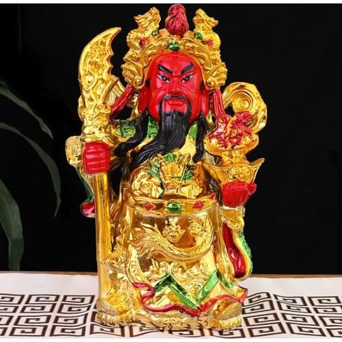 Ceramic Ornament Opening Light Home Furnishings Buddha Statue Guangong Guan Chinese Door-god Gong Mammon God of Wealth Fortune