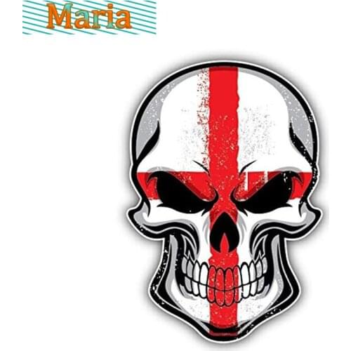 Creative England Flag Skull Car Sticker Bumper Sticker Motorcycle Helmet Decals Vinyl Waterproof PVC