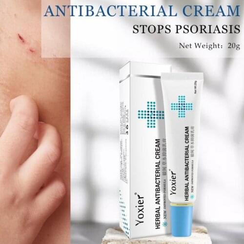 20g Herbal Antibacterial Cream Psoriasis Cream Anti-itch Relief Eczema Skin Rash Urticaria Desquamation Treatment Skin Care