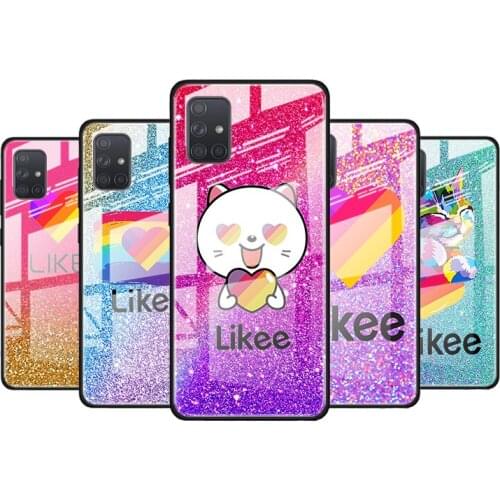 Cute Funny Likee for Samsung Galaxy S21 Ultra A71 A51 4G 5G A91 A81 A41 A31 A21 A11 A01 Tempered Glass Phone Case