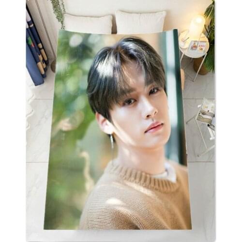 Man Lee Know Kpop Blanket Bedroom Girl Modern Bang Chan Flannel blanket Bedding Sofa Bedspread Custom