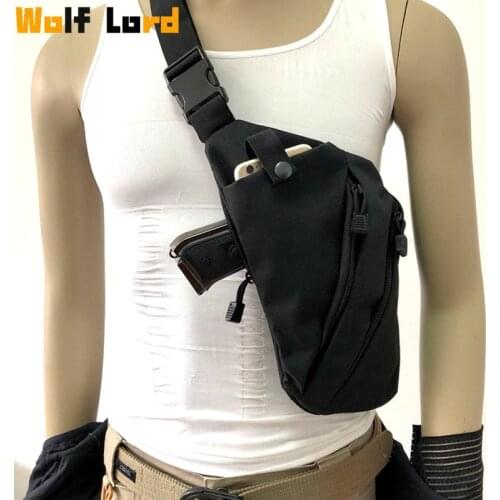 Gun Shoulder Holster Hidden Tactical Chest Bag Universal Hand Gun Holder Pistols Glock Case Phone Pack Outdoor Hunting Equipment