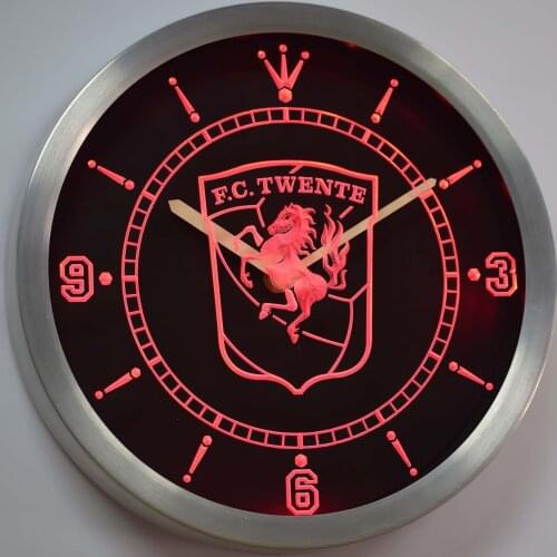 Nc1005 FC Twente Enschede Eredivisie Neon Light Signs LED Wall Clock