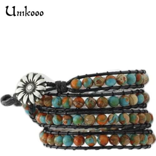 Bracelet Personnalise Natural Stone Bracelet for Women Handmade Multilayer Wax Cord Bracelet Woven Bracelets Armbandjes Dames