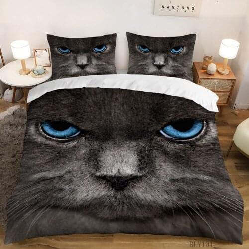Duvet Cover Set Cat Adult 3D Printed Bedding Sets 2/3pcs Twin Full Queen King Double Sizes Comforter Sets Pillowcase Bedclothes