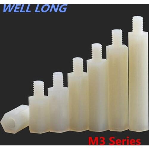 M3 Series Nylon column Insulated plastic stud Plastic spacer column Hexagonal column