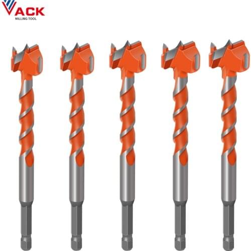 7mm Hexagonal Shank Lengthen Core Drill 16mm-25mm Woodworking Tools Hole Saw Cutter Hinge Boring Drill Bits