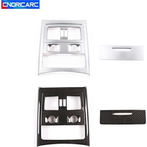 Carbon Fiber Color Car Styling Armrest Rear Air Outlet Decoration Frame Cover Trim For BMW 3 series E90 Interior Auto Sticker