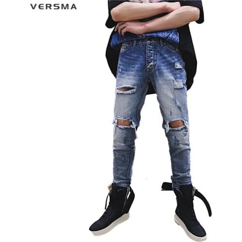 Мужские обтягивающие джинсы VERSMA China At AliExpress