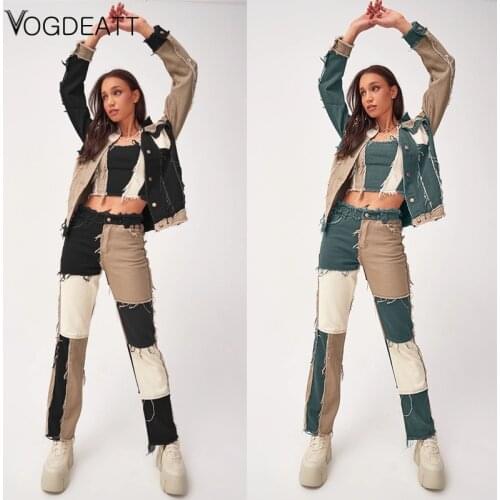 VOGDEATT Women's Straight Trousers
