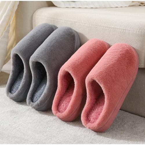 MCCKLE Womens Slippers Winter Warm Short Plush Home Cotton Shoes for Women Soft Comfortable Indoors Floors Female Slipper Flats