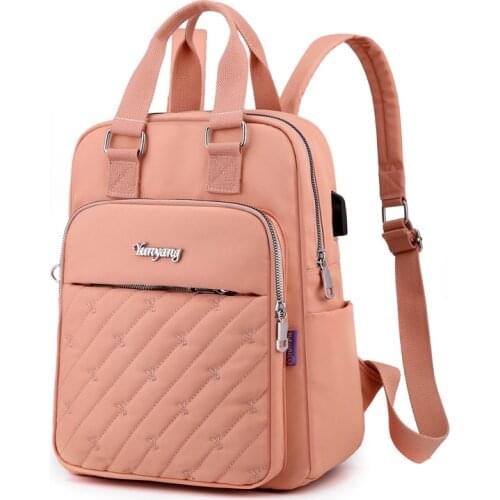 7 Colors New 2021 Large Backpacks for women Embroidery Nylon Bag backpack Trend Big School backpack Computer Backpack for girls