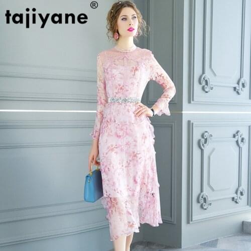 100% Real Pure Silk Summer Dress Women Sexy Dresses 2021 Vintage Black Floral Long Bodycon Dress Elegant Ladies Vestidos 2029764