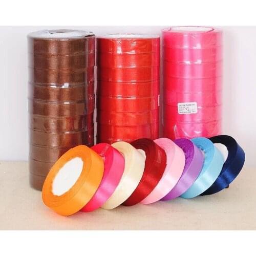 10Rolls/Piece 20mm(3/4 inch) Width Polyester Ribbons Cake Gift Box Wrapper 2CM Ribbon Wedding Accessories DIY Handmade Materials