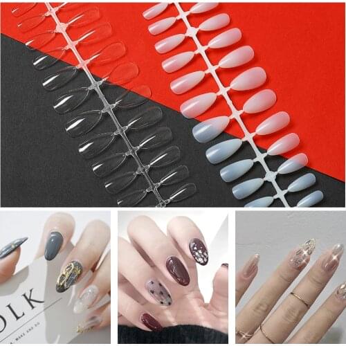 504pcs Gel X Professional Ultra-Thin Nail Tips Extension System Full Cover Sculpted Stiletto Coffin False Press On Soft Salon