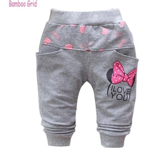 Bamboo grid Leggings For Baby Girls