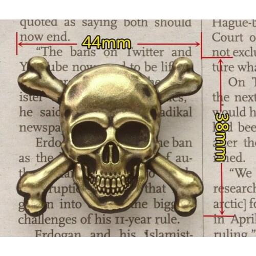 Luxury Anniversary Motorcycle Club Badge CLASSIC SKULL Biker Brooches For clothes Hat Retro Metal Collar Pin Skeleton Brooch
