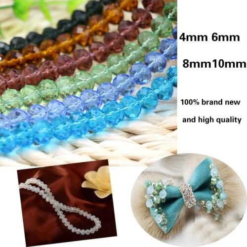 1pcs 4mm - 10mm Needlework Crystal Loose Beads Faceted Sewing Jewelry Making Findings Bow Knot Accessories
