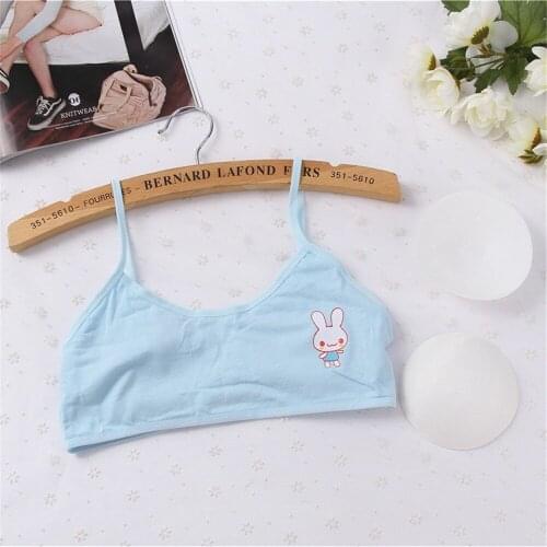1pcs Teenage Underwear For Girl Children Bras Girls Cotton Wireless Young Bra For Kids Teens Puberty Clothing Women Bra