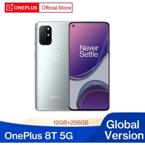 Global Version OnePlus 8T 8 T OnePlus Official Store Snapdragon 865 5G Smartphone 12GB 256GB 120Hz Fluid Display 65W Warp NFC