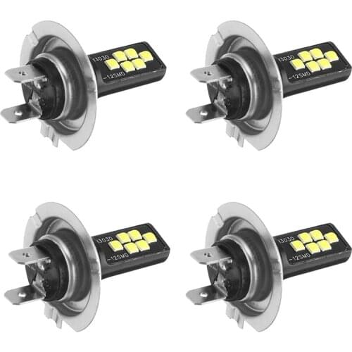 4pcs 9-32V Car H7 LED Headlight Kit Bulbs High Low Beam 6000K White Fog Light Lamp Parts Accessories