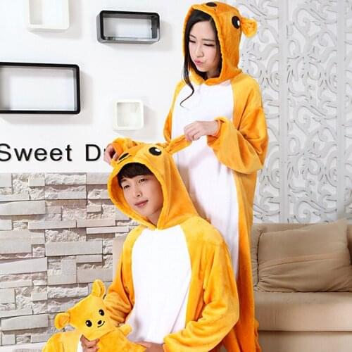 Anime Animal Kangaroo Costume Pajamas Cosplay All jumpsuit Adult Women Men Onesie Pyjamas Party Dress