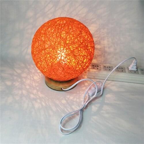 Creative Rattan Ball Night Light Moon Lamp Home Decor Table Lamp Romantic Projection Night Lamp