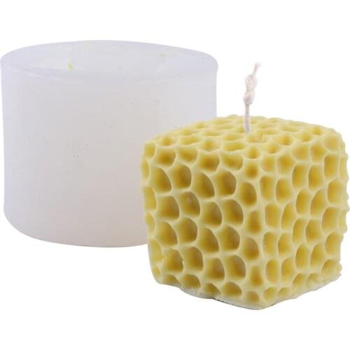 Square Honeycomb Candle Mold DIY Art Aromatherapy Plaster Candle Making Resin Soap Form Soy wax Mould Decorations Molds