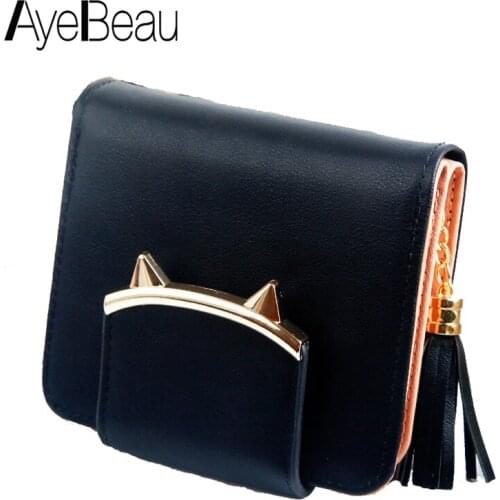 Small Cute Cat For Lady Women Wallet Female Purse Coin Mini Money Bag Kashelek Partmone Portomonee Walet Portmann Vallet Klachi