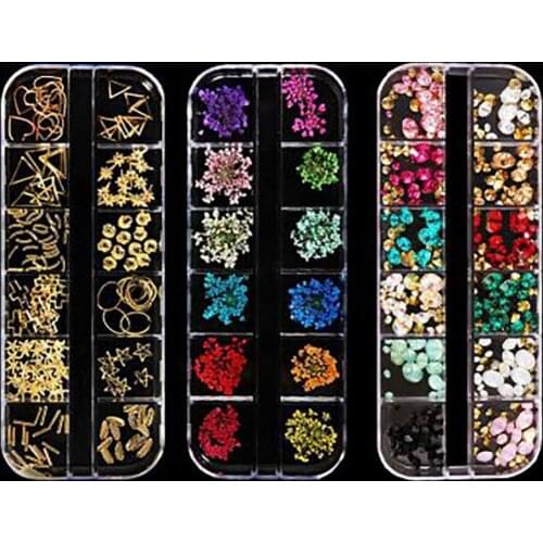 Fashion Nail Rhinestone Set Shiny Rhinestones Sequins Nails Art DIY Manicure Salon Decor Tools Gift