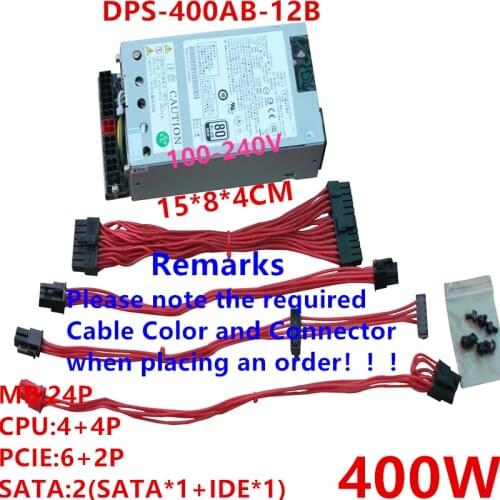 New Original PSU For Delta 80plus Gold -12V ITX FLEX Small 1U K39 K35 S3 M41 M24 Rated 400W Peak 500W Power Supply DPS-400AB-12B