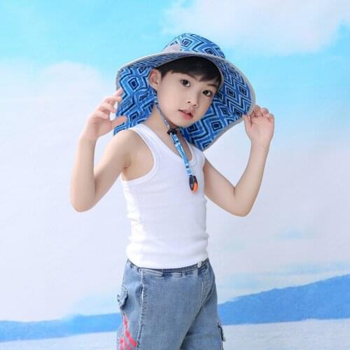 Spring Summer Print Baby Bucket Hats Cotton Fisherman Hats Kids Summer Boys Girls Panama Sun Cap