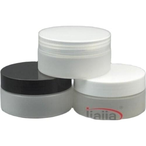 100g Clear Frosted PET jar with clear/white/black PP lid.Storage Box 100ml Plastic Box Container Packaging Container,thick base
