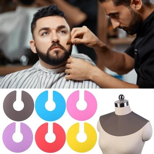 Hairstyle Salon DIY Hair Styling Tool Portable Silicone Haircut Hair Coloring Cape Durable Neck Shawl w/Magnet Buckle