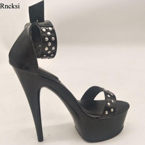 Rncksi New Plus Size Women 15CM High Heel Platforms Pole Dance/Performance/Star/Model Shoes, Wedding Sandals Shoes