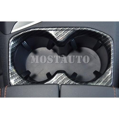 Allure ABS Carbon Fiber Front Seat Water Cup Holder Frame For Peugeot 3008 GT 3008 2016-2019 1pcs Car Accessories Interior