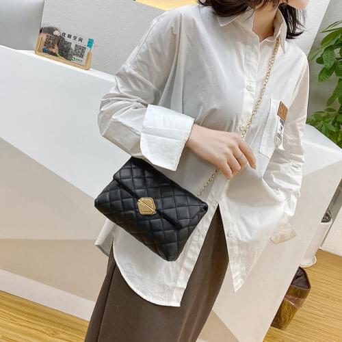 Shoulder Bag Female Designer Handbag Purse Crossbody Bag Women Backpack Chain Fashion 2021 PU Leather All-match Diamond Lattice
