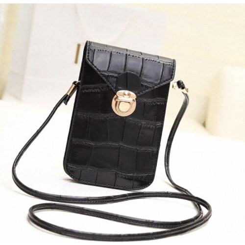 Touch Screen Retro Simple Mobile Phone Bag Women Chain Messenger Bags Small Flap Bag Mini Shoulder Bag
