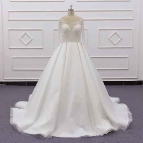 Molanda Hung 2021 Wedding Dress Sweetheart Ball Gown Beading Sequins Zipper Ruffles Lace Satin Global Shipping SJ209