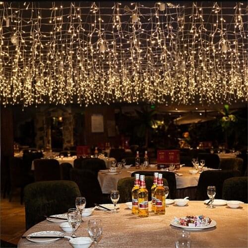 5 m 96SMD White Holiday Festival Curtain Wedding Lights LED String Strip Ice Bar Lamp Garlands for PARTY FAIRY CHRISTMAS NEW