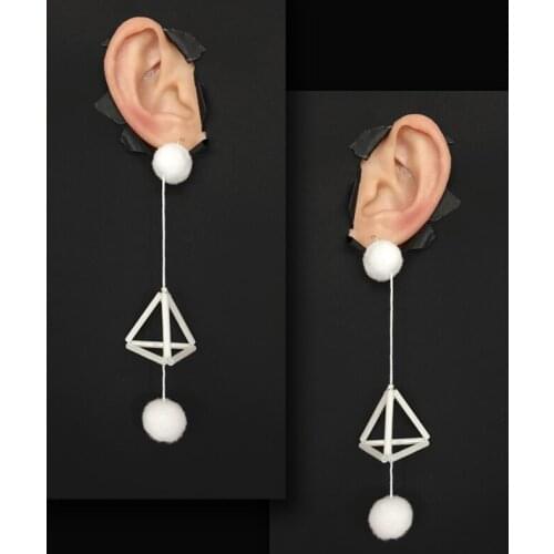 DARKNESS LAB Original Design Handmade Triangle Earrings Jewelry for Women Girls Cool Fashion Darkly Minority Geometry Accessory