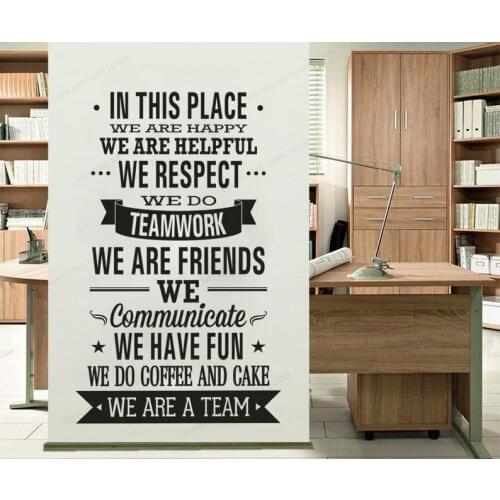 IN THIS PLACE Wall Sticker Office Wall Decal Art Home Decor for Office Motivation Lettering Removable Vinyl Sticker WU247