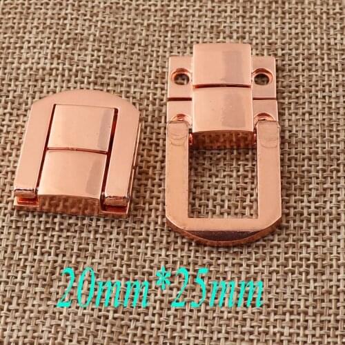 Rose Gold Purse Lock,Twist Closure Lock,2 SETS Tuck Tongue Clasp,Turn Lock,DIY Purse,bag lock,Purse Closure -20MM*25MM