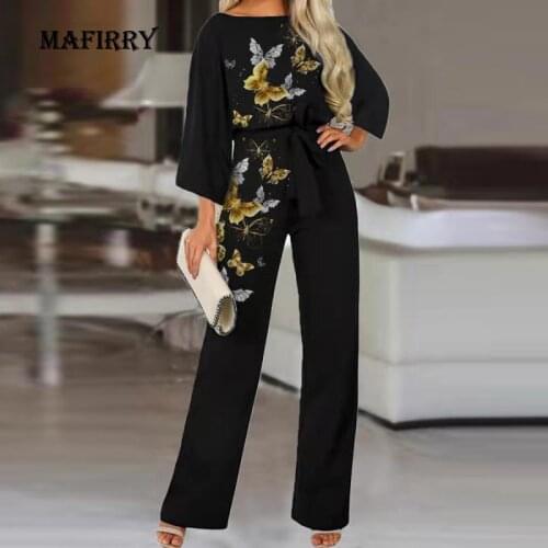 Vintage Butterfly Print Women Two Piece Sets Casual Round Neck Tops And Wide Leg Pants Suit Female Streetwear Spring Autumn 2Pcs