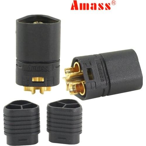 1 Pair AMASS Connector Plug MT60 3.5mm 3 Pole Bullet Connector Plug Male & Female For RC ESC to Motor JUN5-A