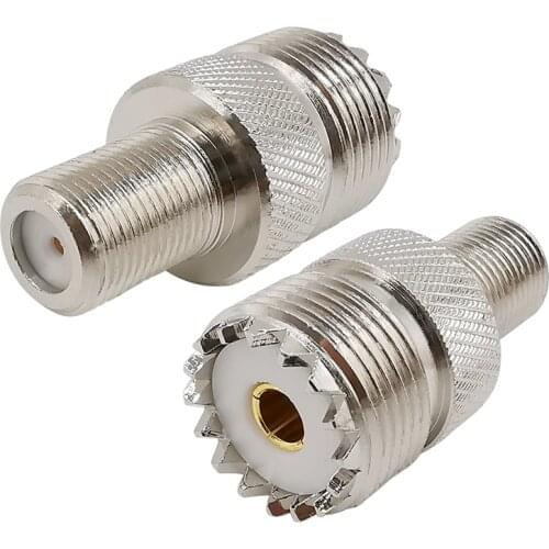 1Piece F Female to UHF Female SO239 SO-239 Jack RF Coaxial Adapter UHF to F Type Straight Connector
