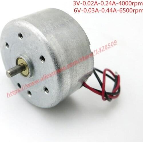 2 pcs 1.5-6v Solar Energy Supply MICRO DC MOTOR No Noise motor Carbon Brush Reversing with Brass Gear for CD-ROM driver