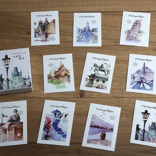 28Sheets/Set All Over The World Lomo Card Mini Postcard/Greeting Card/Christmas Gift Card