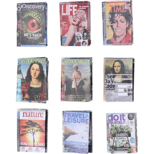 3pcs/set 1:12 Dollhouse Miniature Book Mini Magazine Model Accessories Toys For Dollhouse Decals New Arrival